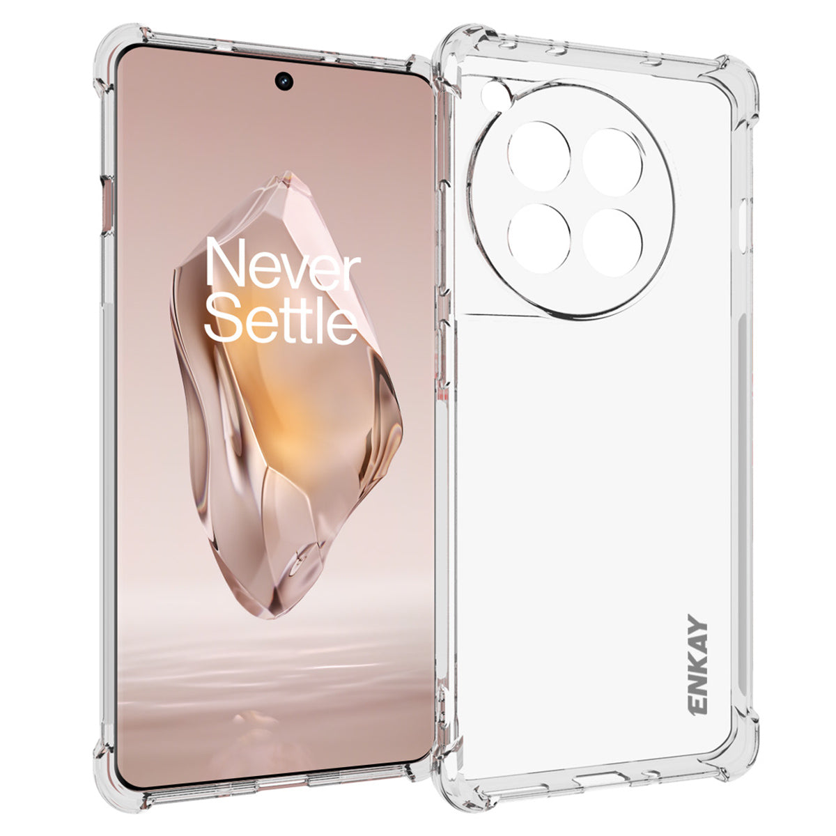 ENKAY HAT PRINCE For OnePlus Ace 3 5G / 12R 5G Clear Case Four Corners Reinforced Anti-Slip Strip Edge TPU Phone Cover ENKAY HAT PRINCE For OnePlus Ace 3 5G / 12R 5G Clear Case Four Corners Reinforced Anti-Slip Strip Edge TPU Phone Cover